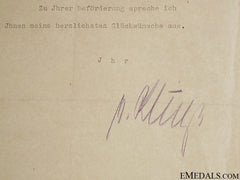 Field Marshal G¡_Nther „¢�Hans„¢� Von Kluge Signature