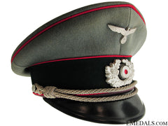 Wwii Army Flak Officer's Visor Cap