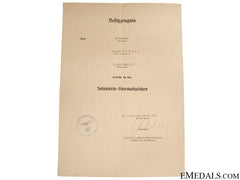 Award Documents To Unteroffizier Inf.rgt.217
