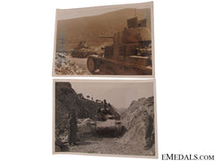 2 Photos - German Panzers In Support Of Fallschirmjäger Assault On Drvar