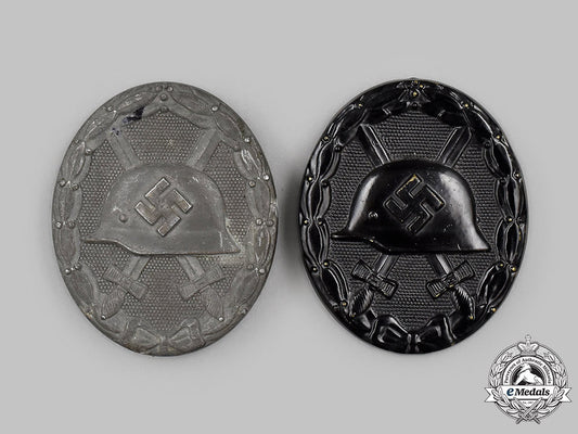 germany,_wehrmacht._a_pair_of_wound_badges,_black_and_silver_grades_30_m21_mnc6129