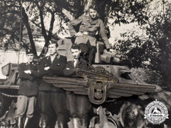 Croatia, Independent State. A Rare Tank Units Insignia, Type I With Photograph