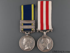 A Punjab & India Campaign Medal Pair Tot 1St European Fusiliers