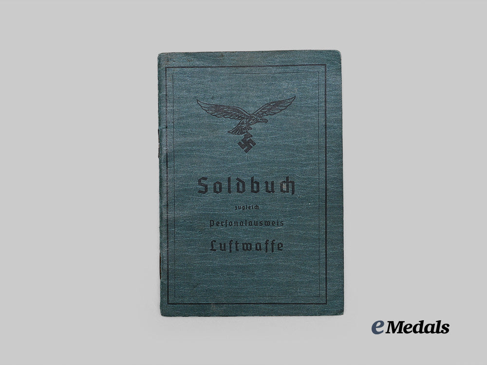 Germany, Luftwaffe. A Soldbuch to Erwin Föll, Fallschirm-Jäger-Regiment 3