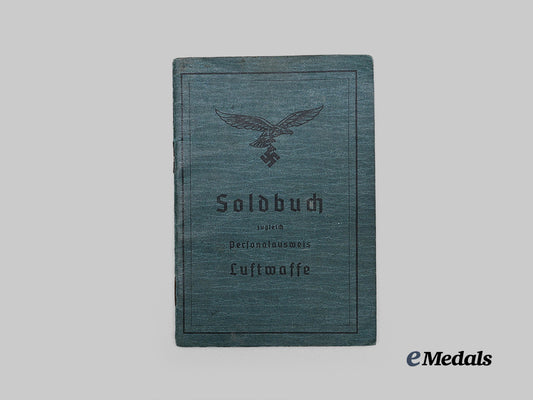 Germany, Luftwaffe. A Soldbuch to Erwin Föll, Fallschirm-Jäger-Regiment 3
