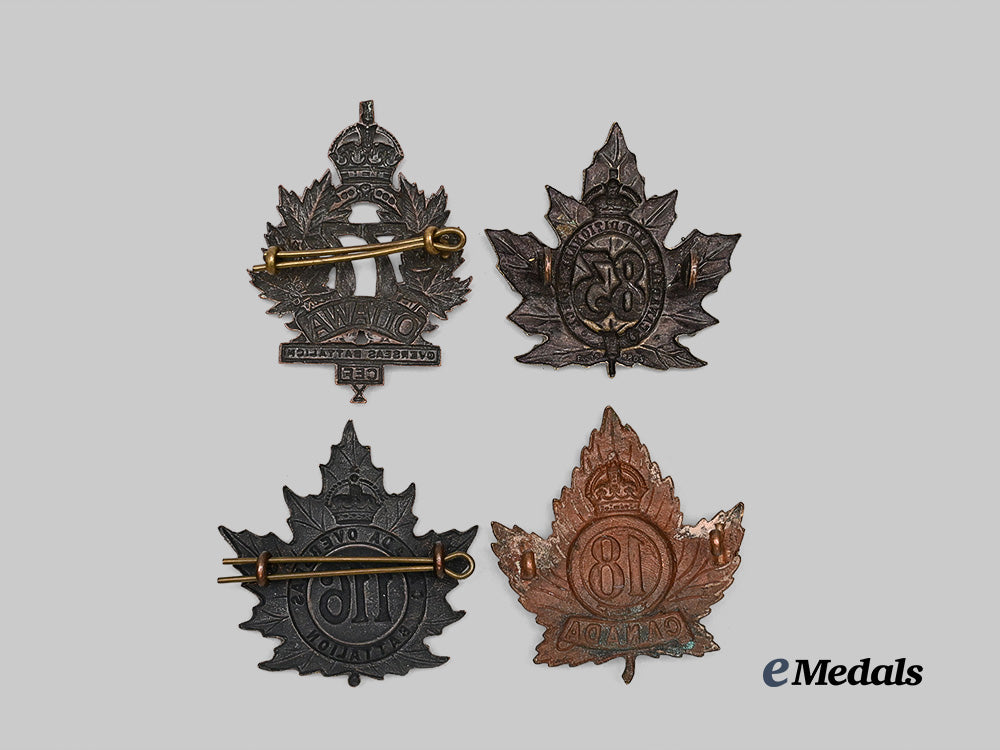canada,_c_e_f._a_lot_of_four_cap_badges_e_medals__c7285_3
