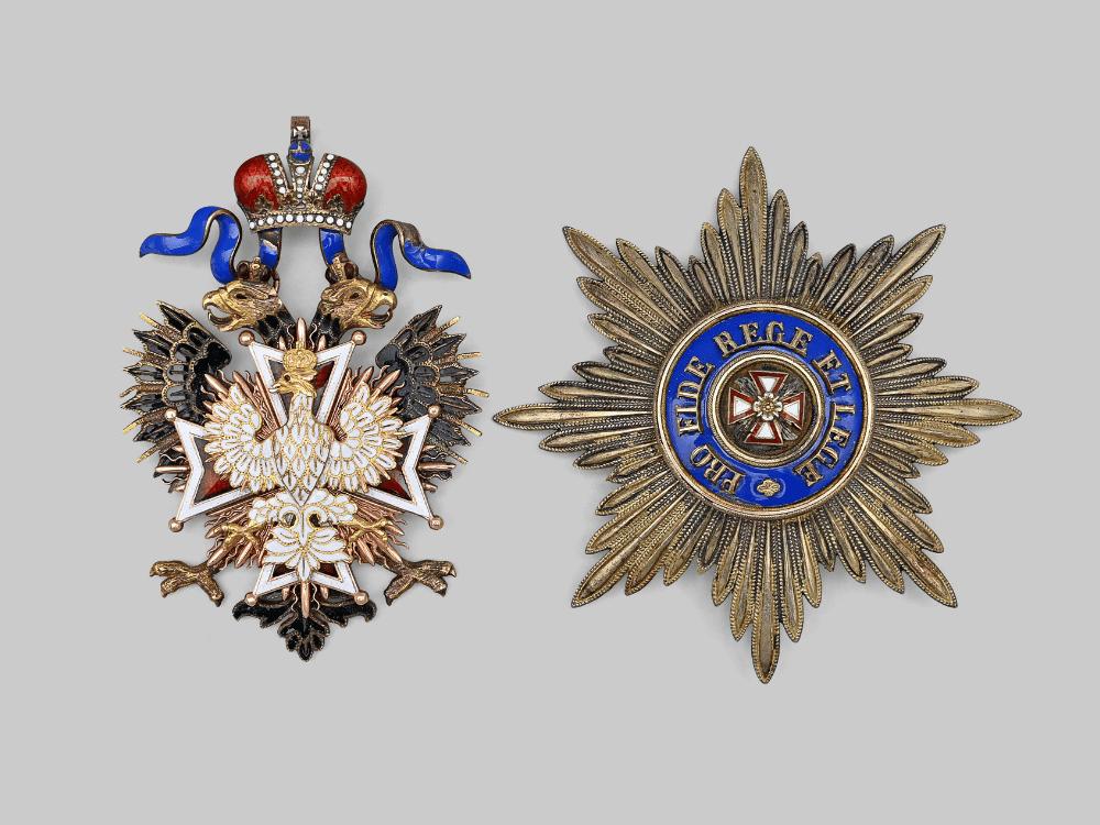 russia,_imperial._a_superb_order_of_the_white_eagle,_grand_cross_set_by_keibel,_in_gold,_awarded_to_field_marshal_the_lord_grenfall,_king’s_royal_rifle_corps:_commander-in-_chief_of_the_egyptian_army,_a_d_c_to_queen_victoria,_governor_of_malta_3