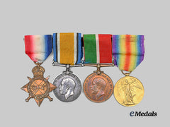 United Kingdom. A First War Medal Bar to Engineer Gollan, Royal Navy