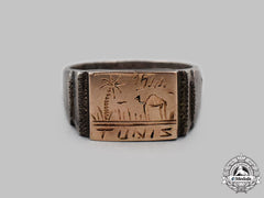 Germany, Wehrmacht. A 1944 Afrikakorps Pow Trench Art Ring