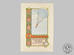 Hungary, Kingdom. An  Army Parachutist Certificate For Nineteen Jumps To András Kiss