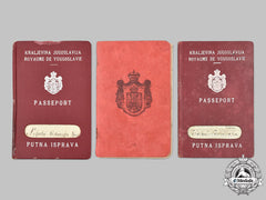 Yugoslavia, Kingdom. Three Passports Issued To Ella Ničolić-Podrinska