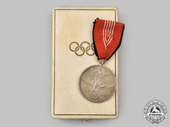 Germany, Third Reich. A 1936 Olympic Games Commemorative Medal, With Case