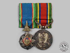 Thailand, Kingdom. An Order Of The Crown Of Thailand And Order Of The White Elephant Pair, C.1945