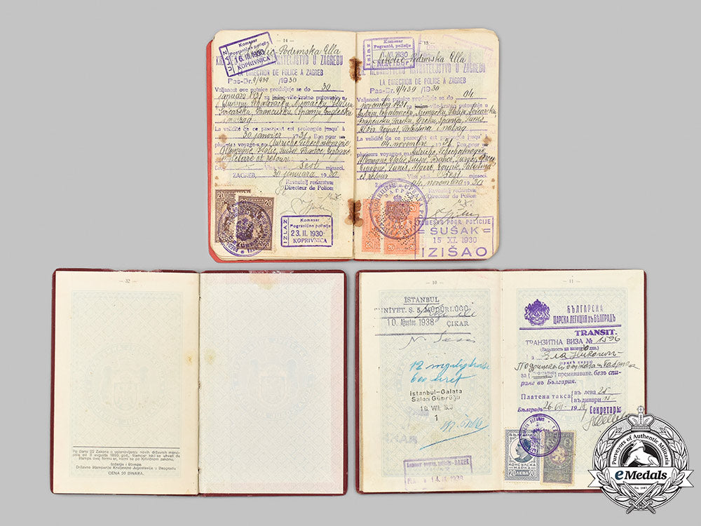 yugoslavia,_kingdom._three_passports_issued_to_ella_ničolić-_podrinska_53_m21_mnc5450_1