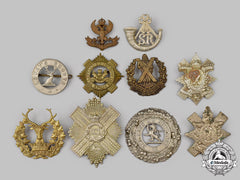 United Kingdom. A Lot Of Ten Cap/Glengarry/Helmet Badges