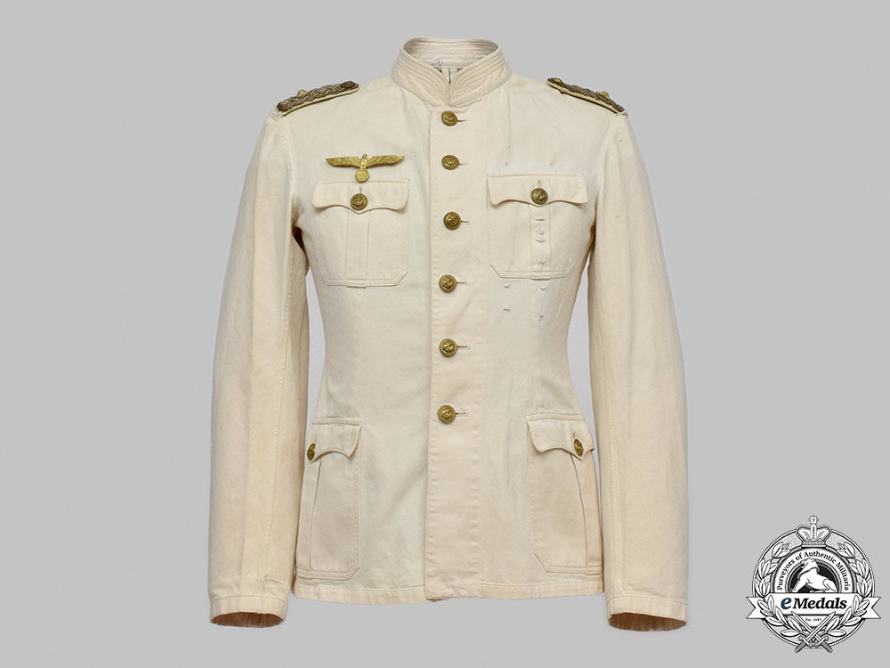 white dress mess army uniform Germany, Kriegsmarine. A Fregattenkapitän's White Service Uniform – eMedals