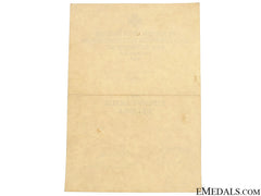 Iron Cross Second Class 1939 Award Document