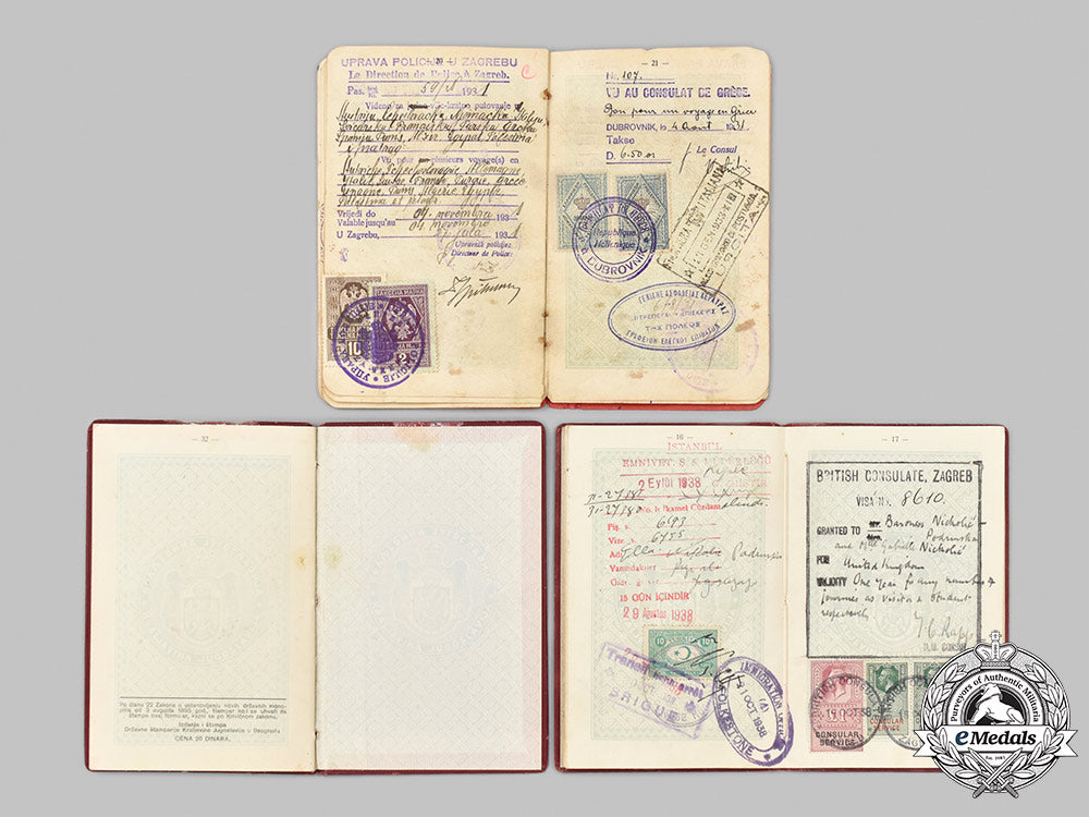 yugoslavia,_kingdom._three_passports_issued_to_ella_ničolić-_podrinska_56_m21_mnc5453_1