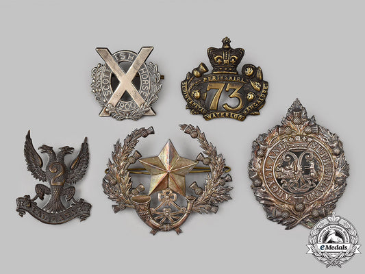united_kingdom._a_lot_of_five_cap/_glengarry_badges_57_m21_mnc1898
