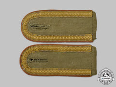 Germany, Heer. A Set Of Tropical Motorcycle Troops Unteroffizier Shoulder Straps