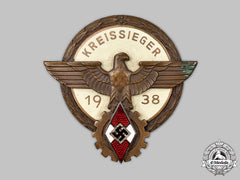 Germany, Hj. A 1938 National Trade Competition Victor’s Badge, Bronze Grade, By Gustav Brehmer