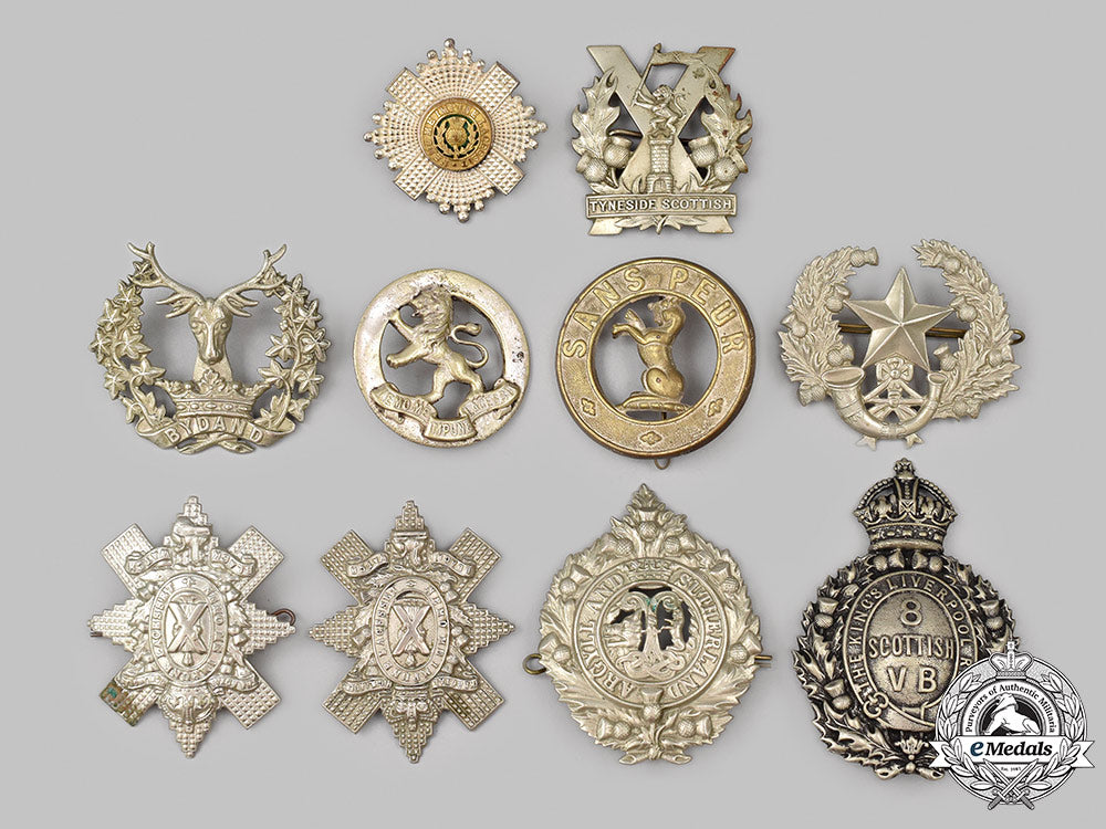 united_kingdom._a_lot_of_ten_cap/_glengarry_badges_63_m21_mnc1904