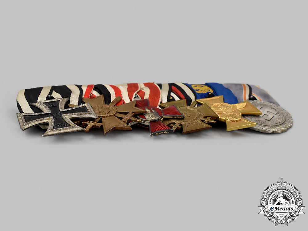 germany,_third_reich._a_medal_bar_for_first_world_war_and_police_service,_by_c.g._ulrich_66_m21_mnc1957_1