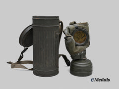 Germany, Wehrmacht. An M30 Gas Mask, with Canister