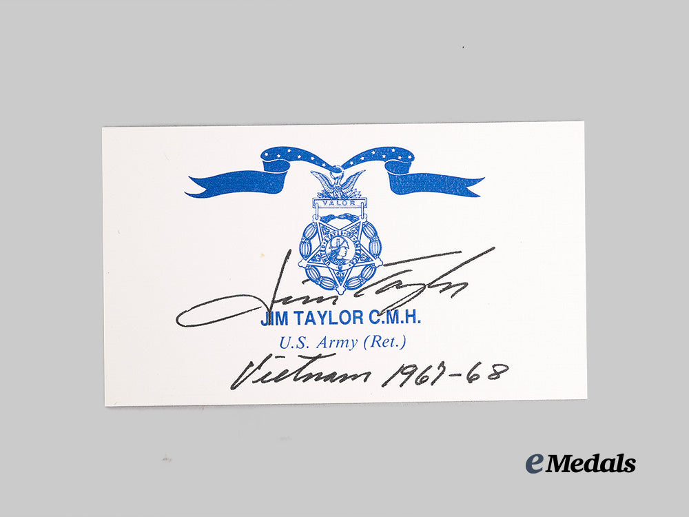united_states._a_signed_photograph_of_vietnam_war_congressional_medal_of_honor_recipient,_captain(_armor)_james_allen_taylor_e_medals__w8673_5