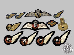 United Kingdom. A Lot Of Twelve Royal Air Force (Raf) Badges
