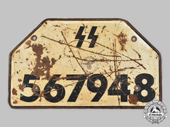 Germany, Ss. A Rare Latvian Ss Volunteer Unit Motorcycle License Plate
