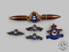 Canada. Lot Of Five Royal Canadian Air Force (Rcaf) Lapel/Sweetheart Badges