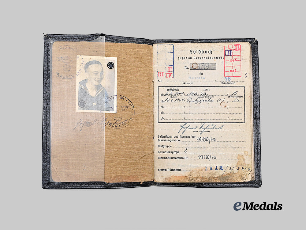germany,_kriegsmarine._a_soldbuch_to_gerhard_schubert,_decorated_matrosengefreiter_e_medals__g61997_3