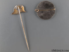 Two Stahlhelm Badges