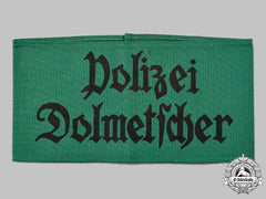 Germany, Ordnungspolizei. A Police Interpreter's Armband