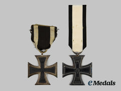 Germany, Imperial. A Pair of Iron Crosses II Class, for Combatants and Non-Combatants