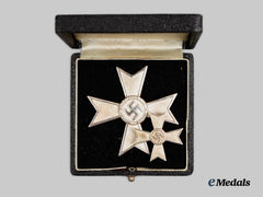 Germany, Third Reich. A Cased War Merit Cross First Class by Friedrich Orth with Half-Miniature by Wilhelm Deumer
