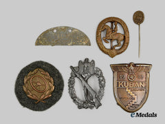 Germany, Third Reich. A Mixed Grouping of Six Awards, Insignia, and Decorations