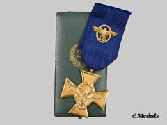 Germany, Ordnungspolizei. A Long Service Award, I Class for 25 Years with Case