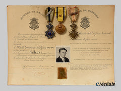 Belgium, Kingdom. Three Awards to Fernand-Joseph Gillain Hallaux