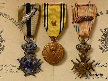 belgium,_kingdom._three_awards_to_fernand-_joseph_gillain_hallaux__a_i1_1358