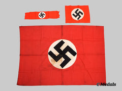 Germany, Third Reich. A Pair of Flags, with Party Member’s Armband