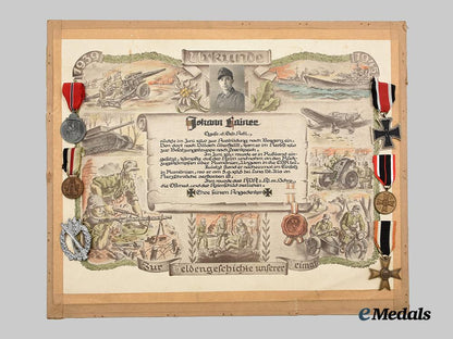 germany,_heer._an_award_presentation_set_to_obergefreiter_johann_lainer,_died_as_p_o_w__a_i1_1909