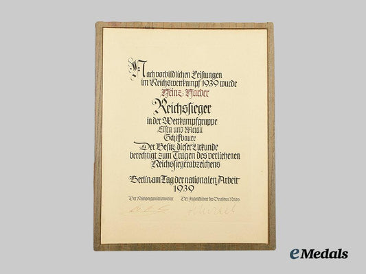 germany,_h_j._a_rare_award_document_for_a1939_national_trade_competition_victor’s_award_document_to_heinz_harder__a_i1_2489