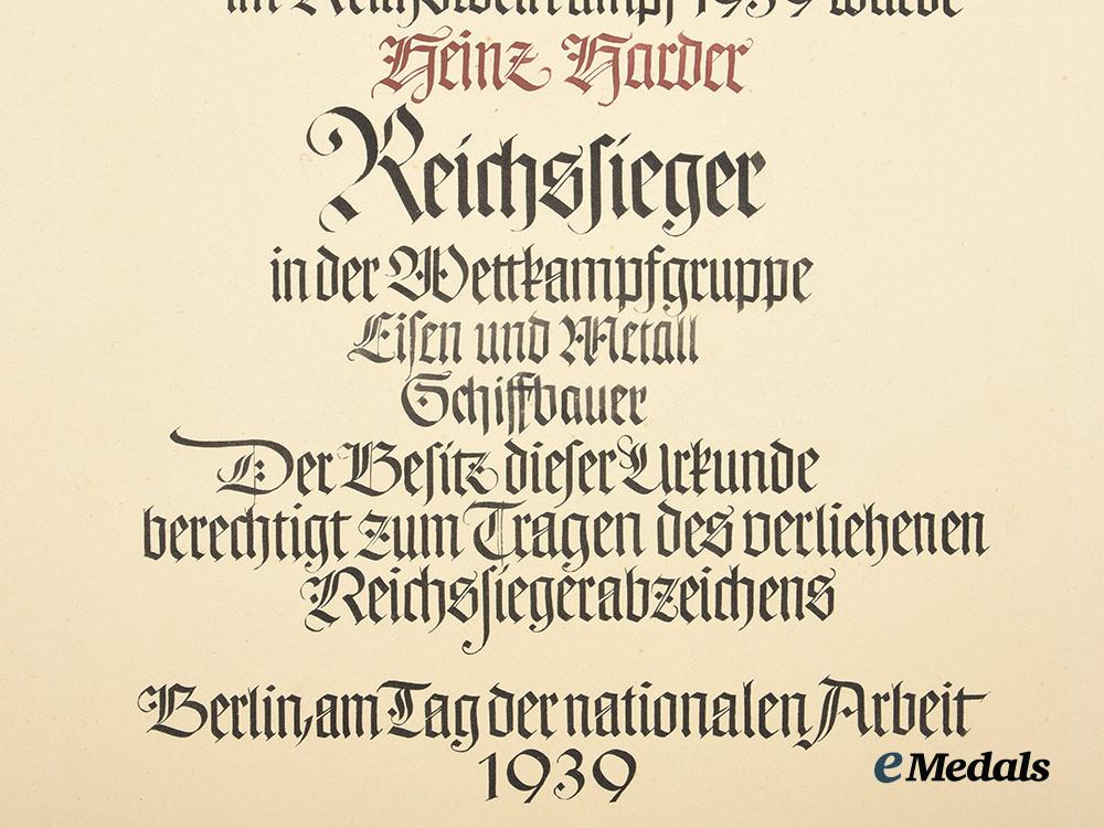 germany,_h_j._a_rare_award_document_for_a1939_national_trade_competition_victor’s_award_document_to_heinz_harder__a_i1_2493