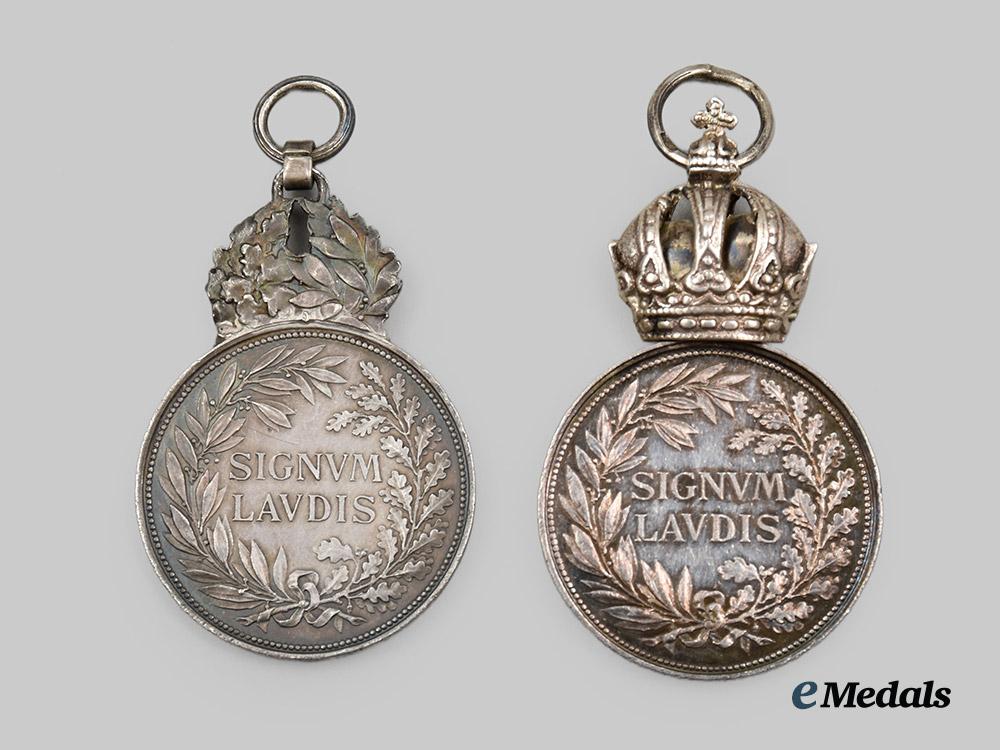 austria,_empire._a_lot_of_two_military_merit_medals“_signum_laudis”,_c.1918__a_i1_2891