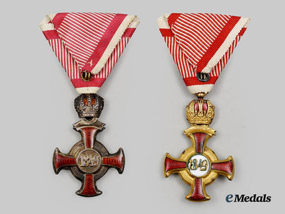 austria,_empire._a_lot_of_two_merit_crosses“1849”_with_rudolph’s_crowns,_third_period(1914-1918),_c.1918__a_i1_3020