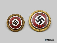 Germany, NSDAP. A Set of Golden Party Badges to Franz Henn