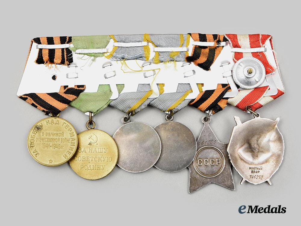 russia,_soviet_union._a_second_war_medal_bar_group_of_six_medals,_awards,_and_decorations__a_i1_3793