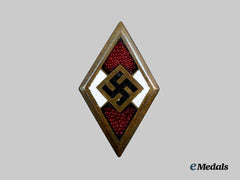 Germany, HJ. A Golden Honour Badge, Primary Award Issue, by Wilhelm Deumer